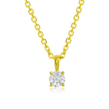 18K イエローゴールド 0.30カラット ダイヤモンド ペンダント