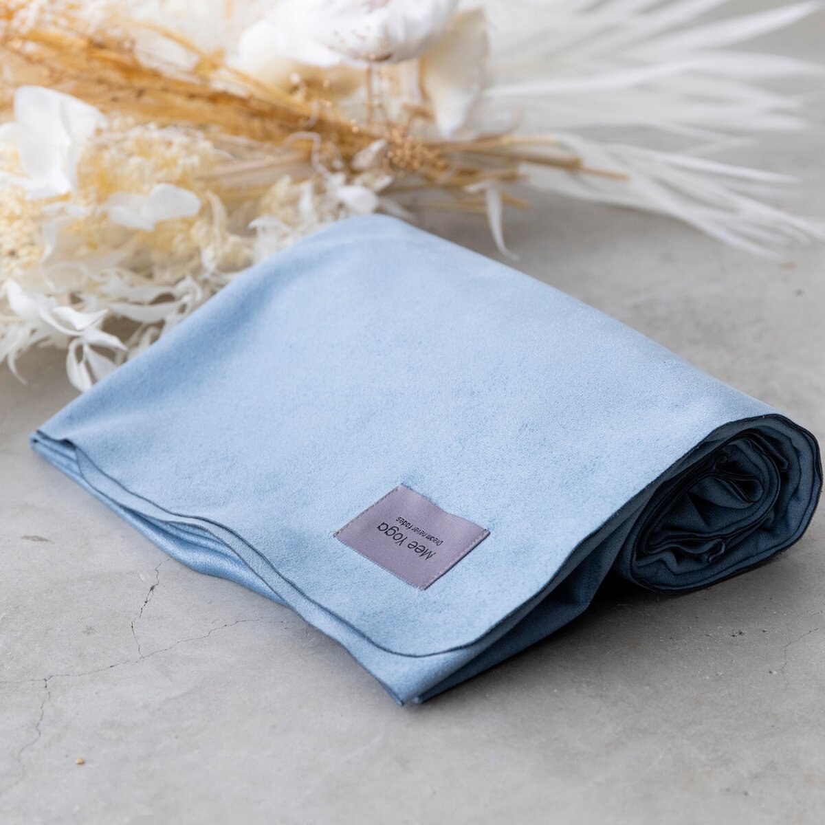Mee Yoga ヨガタオル (マイクロファイバー) ブルー