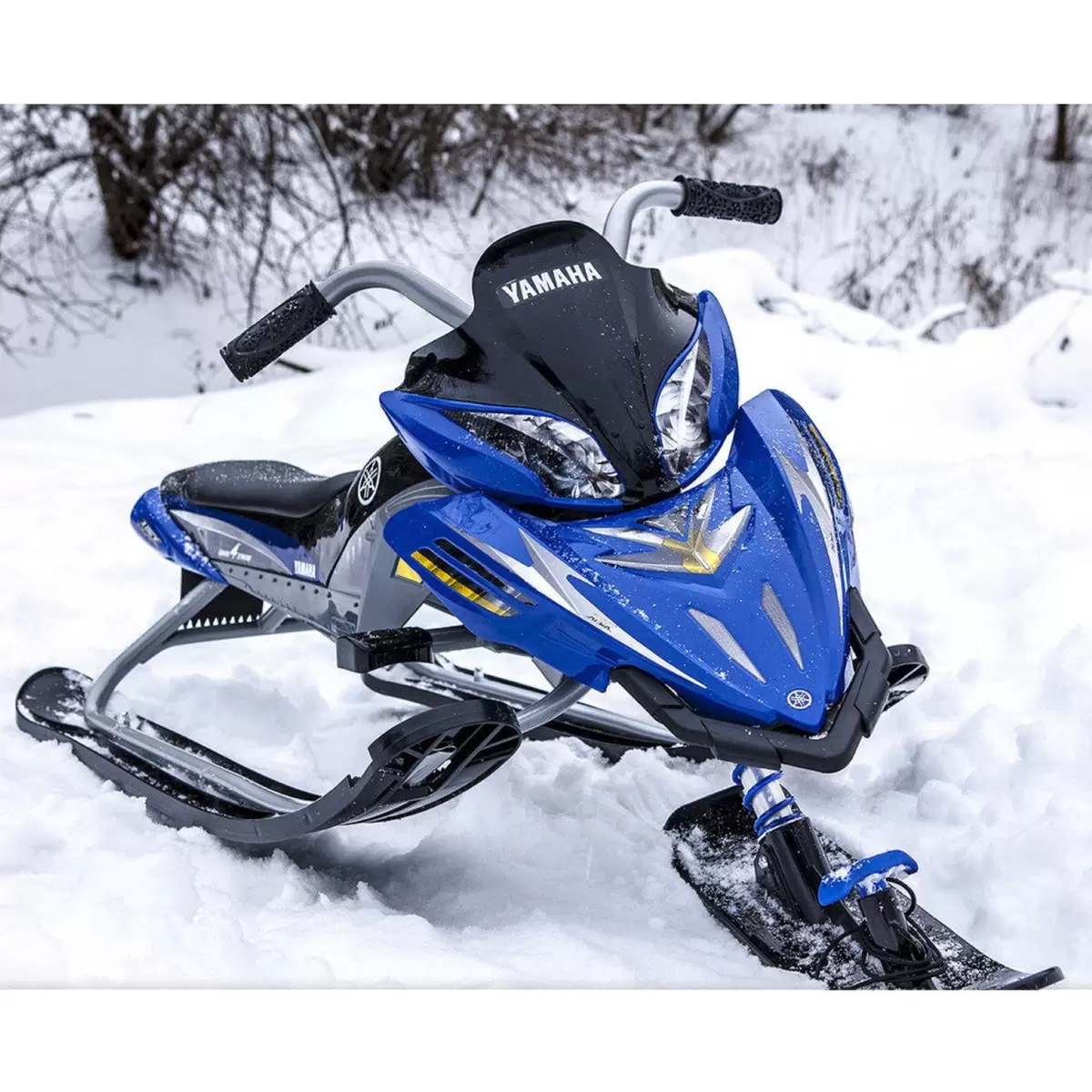 Yamaha Apex スノーバイク型こども用ソリ ブルー/ブラック