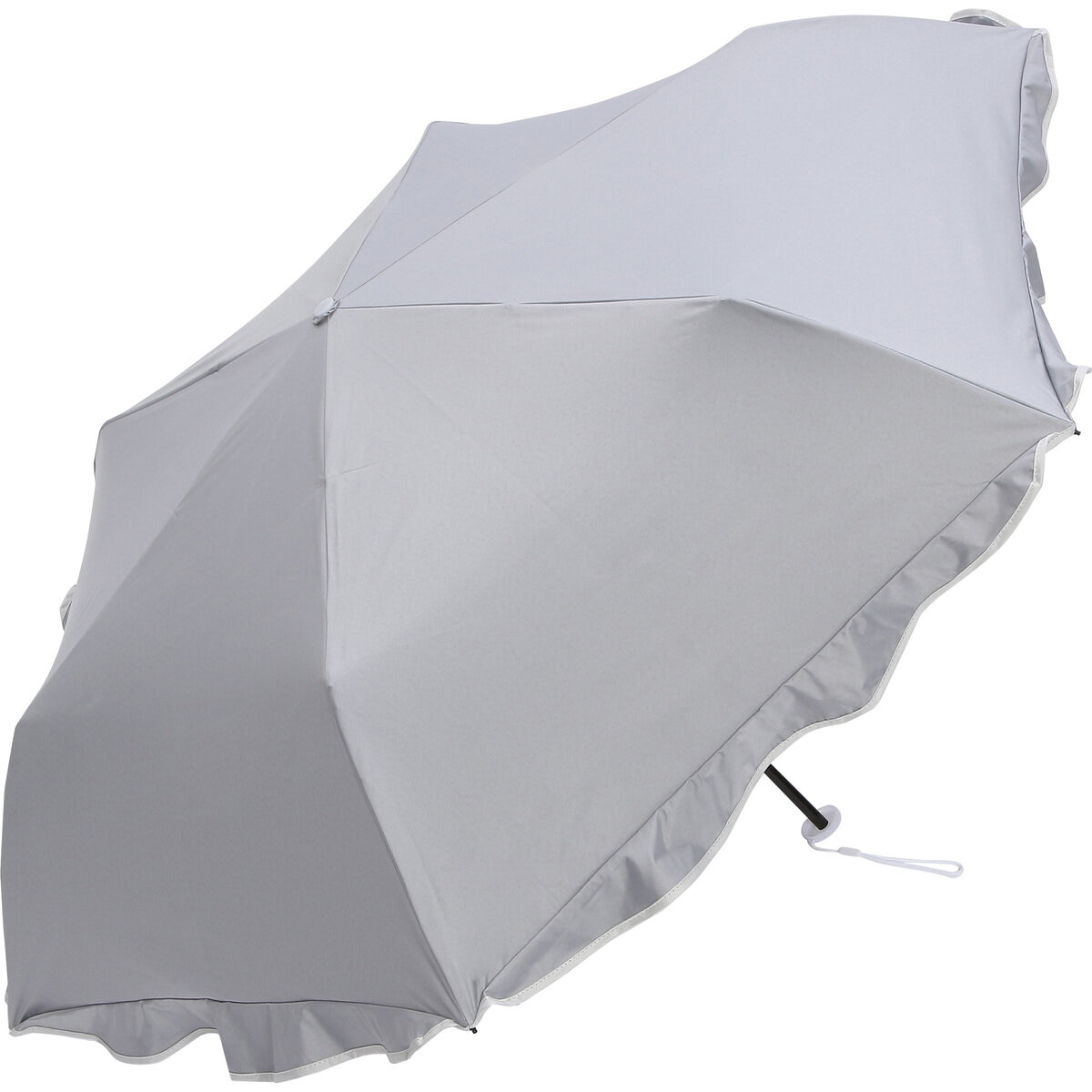 assa 日傘折りたたみ HM50 グレー / ラウンドフリル FM636