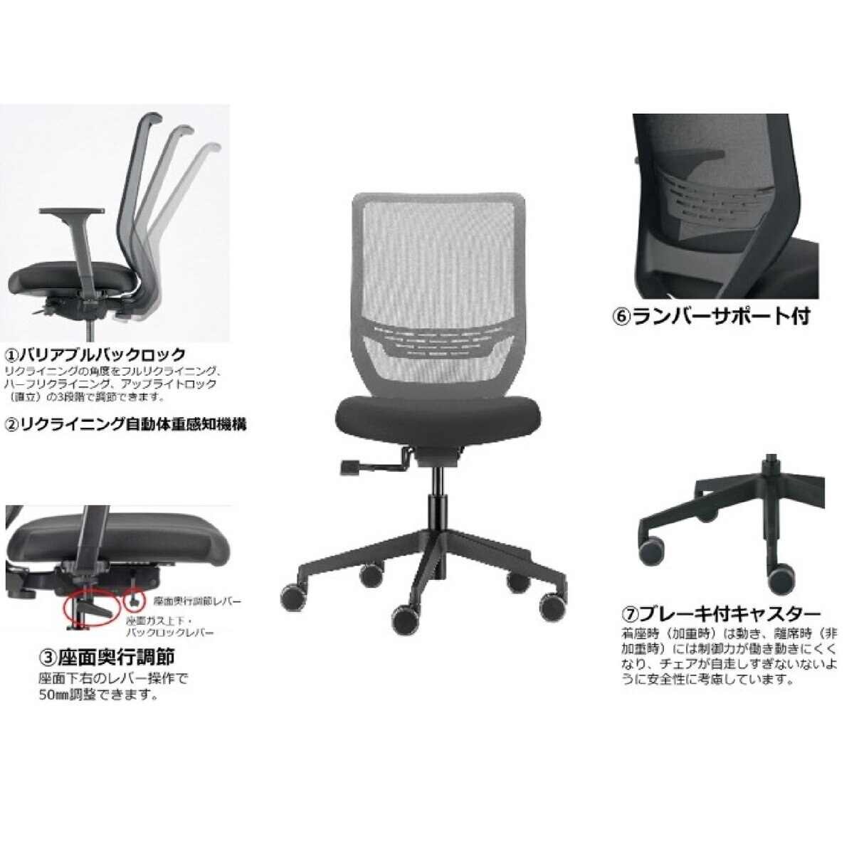 ドーフィン トゥーシンクチェア 肘なし