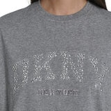 DKNY レディース 半袖 ロゴ Ｔシャツ ヘザー グレー L