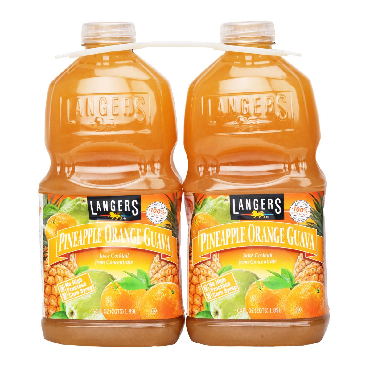 ランガース　パイナップルオレンジグァバ飲料 1.89L x 2