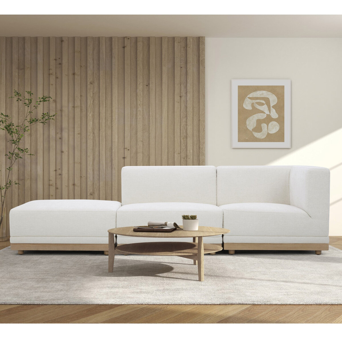 AIDEN & IVY 3PC ファブリックセクショナルソファ AIDEN & IVY 3PC ファブリックセクショナルソファ