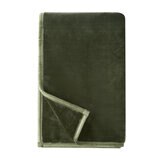 フランネル 大判ひざ掛け 152cm x 177cm グリーン