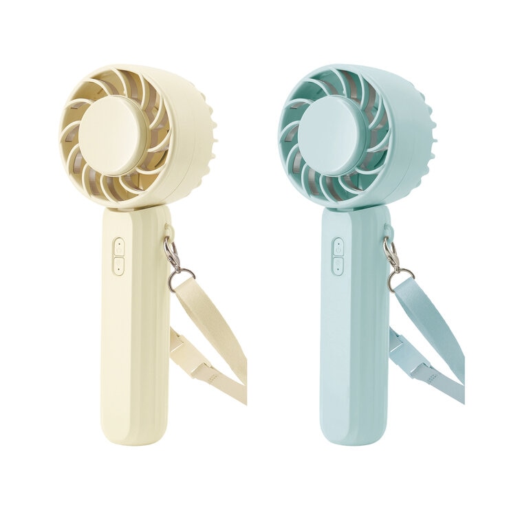 Seena ハンディファン 2個セット ベージュ×エアリーブルー CST-STHF02-BEBL Seena ハンディファン 2個セット ベージュ×エアリーブルー CST-STHF02-BEBL
