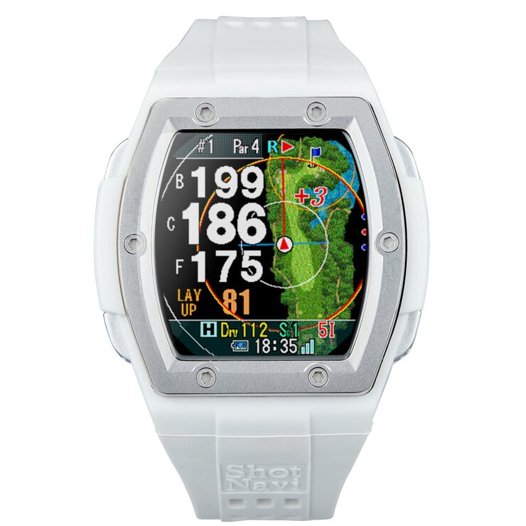 【美品】ショットナビ　クレスト　ゴルフナビ　ホワイト×シルバー ショットナビ クレスト Ⅱ GPS ゴルフウォッチ ホワイト | Costco Japan
