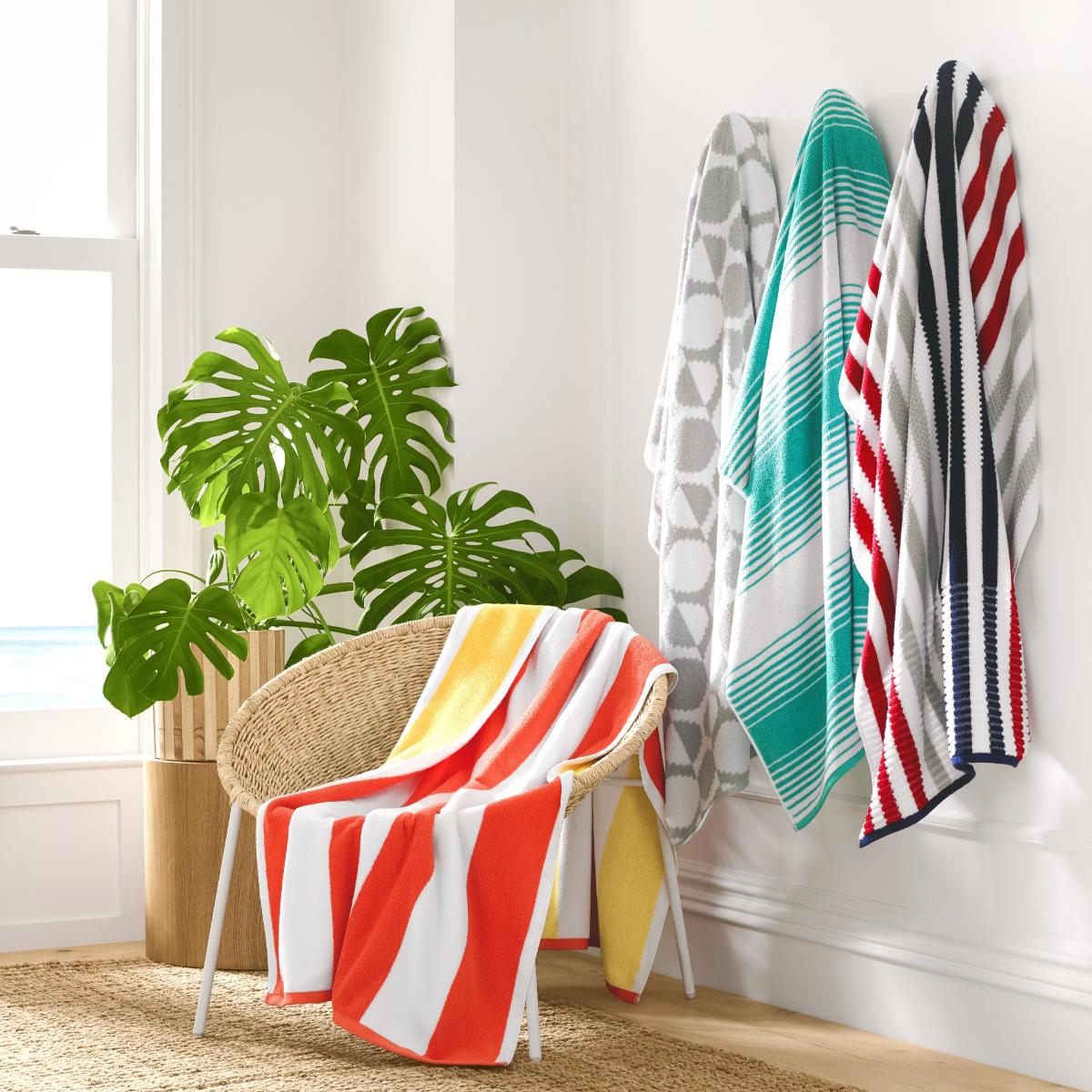 ロフト リゾートタオル 88cm x 177cm デイトーンストライプ - アメリカーナ