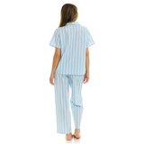 キース へリング レディース パジャマ ブルー ストライプ S