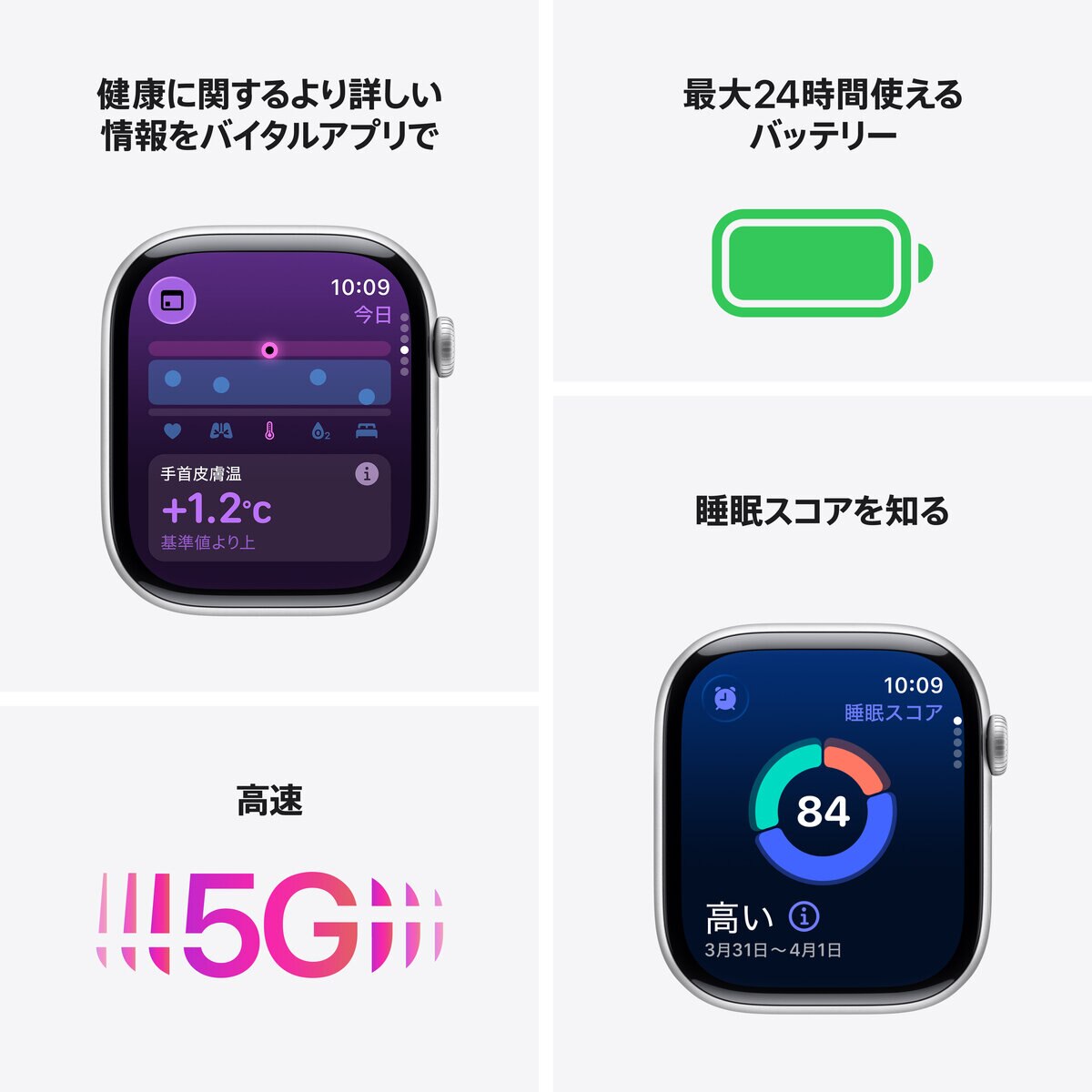Apple Watch S11 Cellular 46mmスペースグレイアルミニウムケースとブラックスポーツバンド - M/L