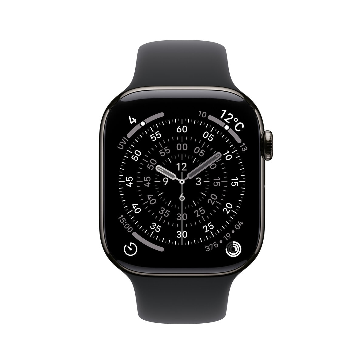 Apple Watch S11 Cellular 42mmスレートチタニウムケースとブラックスポーツバンド - S/M Apple Watch S11 Cellular 42mmスレートチタニウムケースとブラックスポーツバンド - S/M