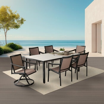 アジオ Stinsley 屋外用 ダイニング 7点セット