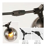 7Life モレキュラー型 シャンデリアライト JY-FZ7 黒＋灰色 7B 無光源