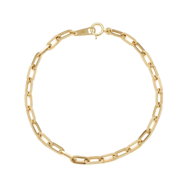 18K イエローゴールド ペーパークリップ ブレスレット 18K イエローゴールド ペーパークリップ ブレスレット