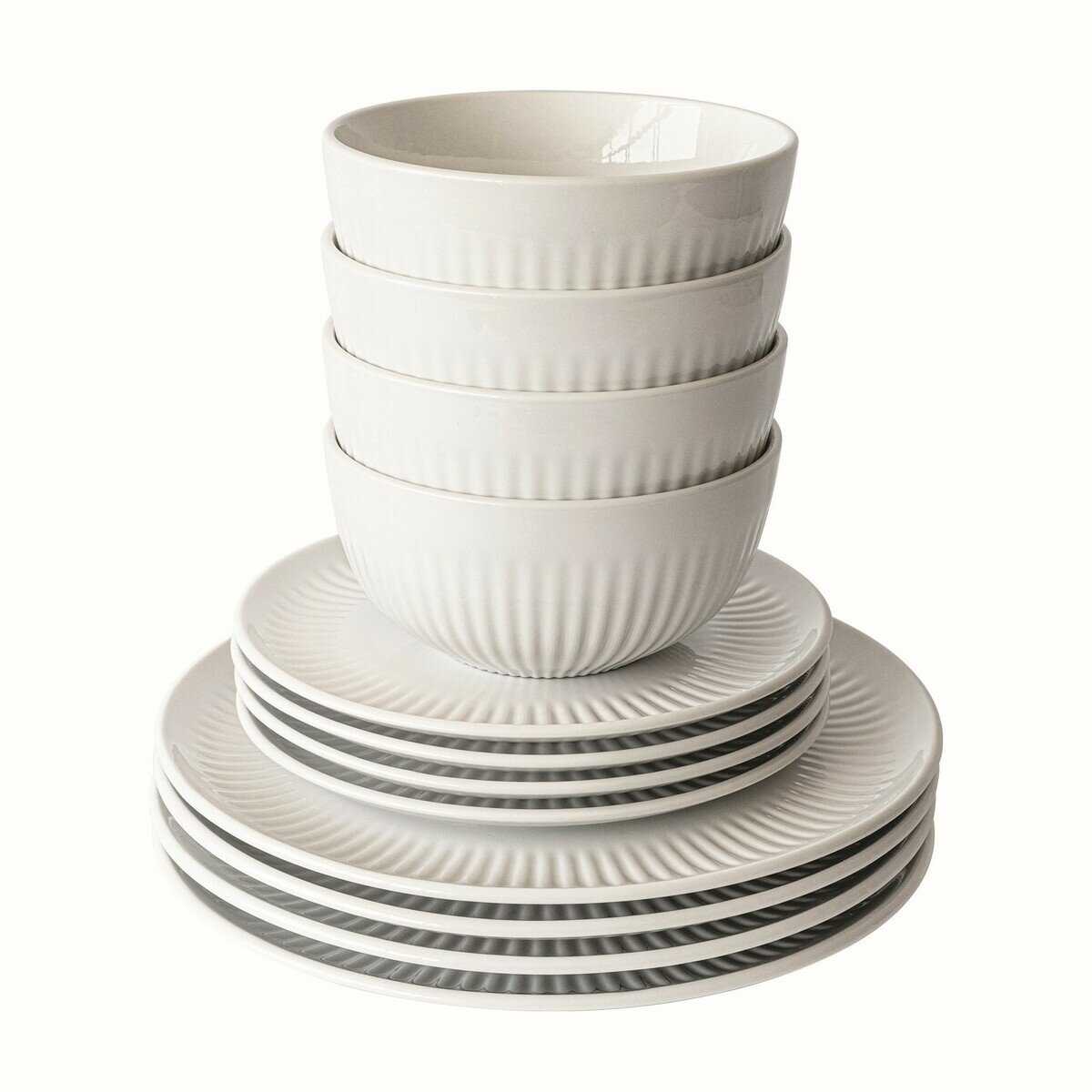 オーバーアンドバック ホワイトディナーウェア 12点