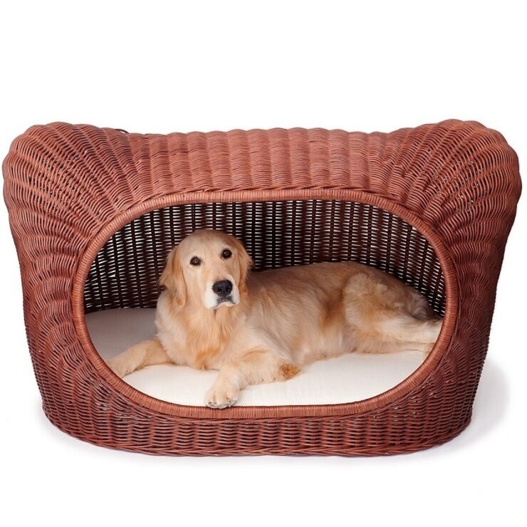 ラタンキティハウスMEGA 犬猫用 マホガニーカラー