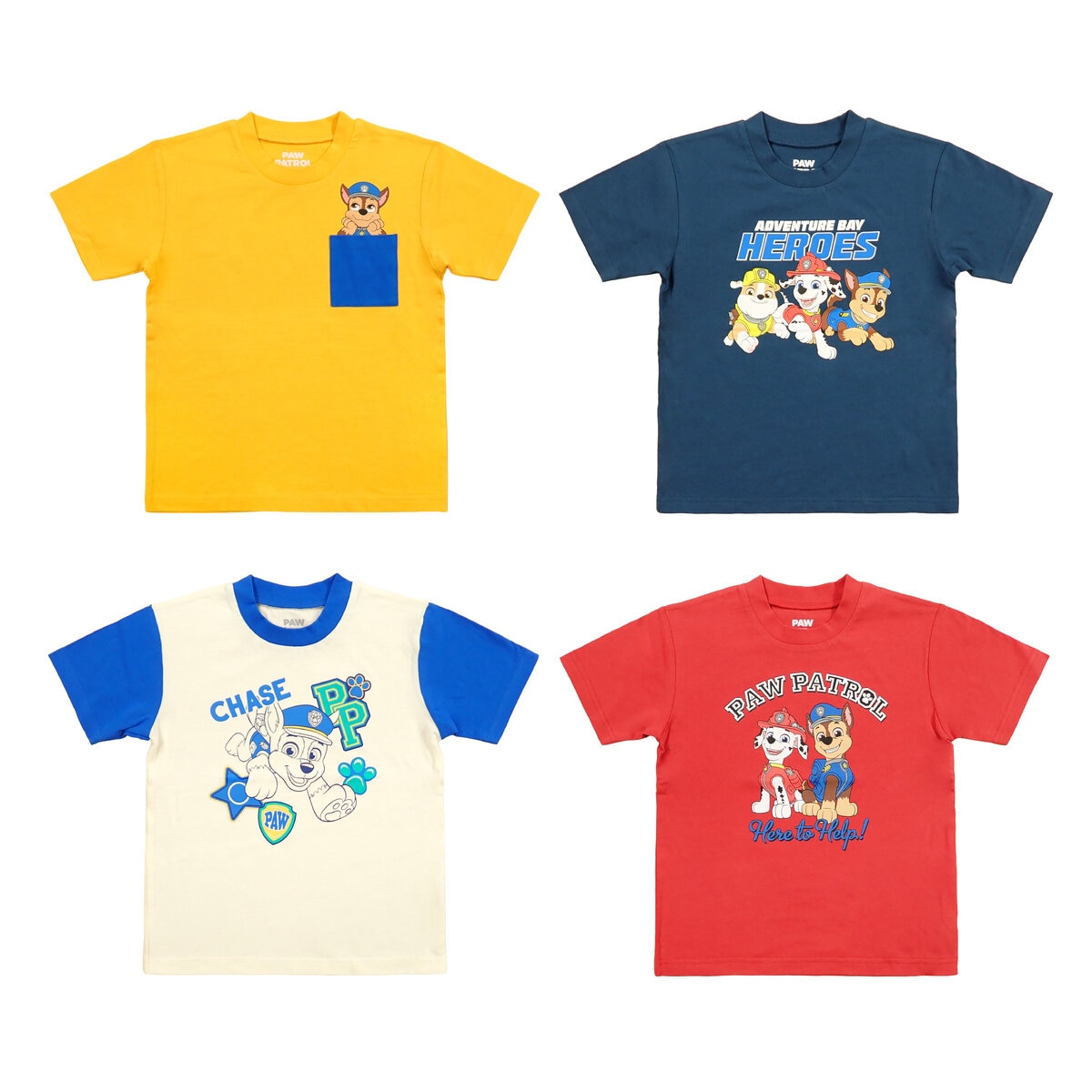 パウパトロール キッズ Tシャツ 4枚セット アソート A 100