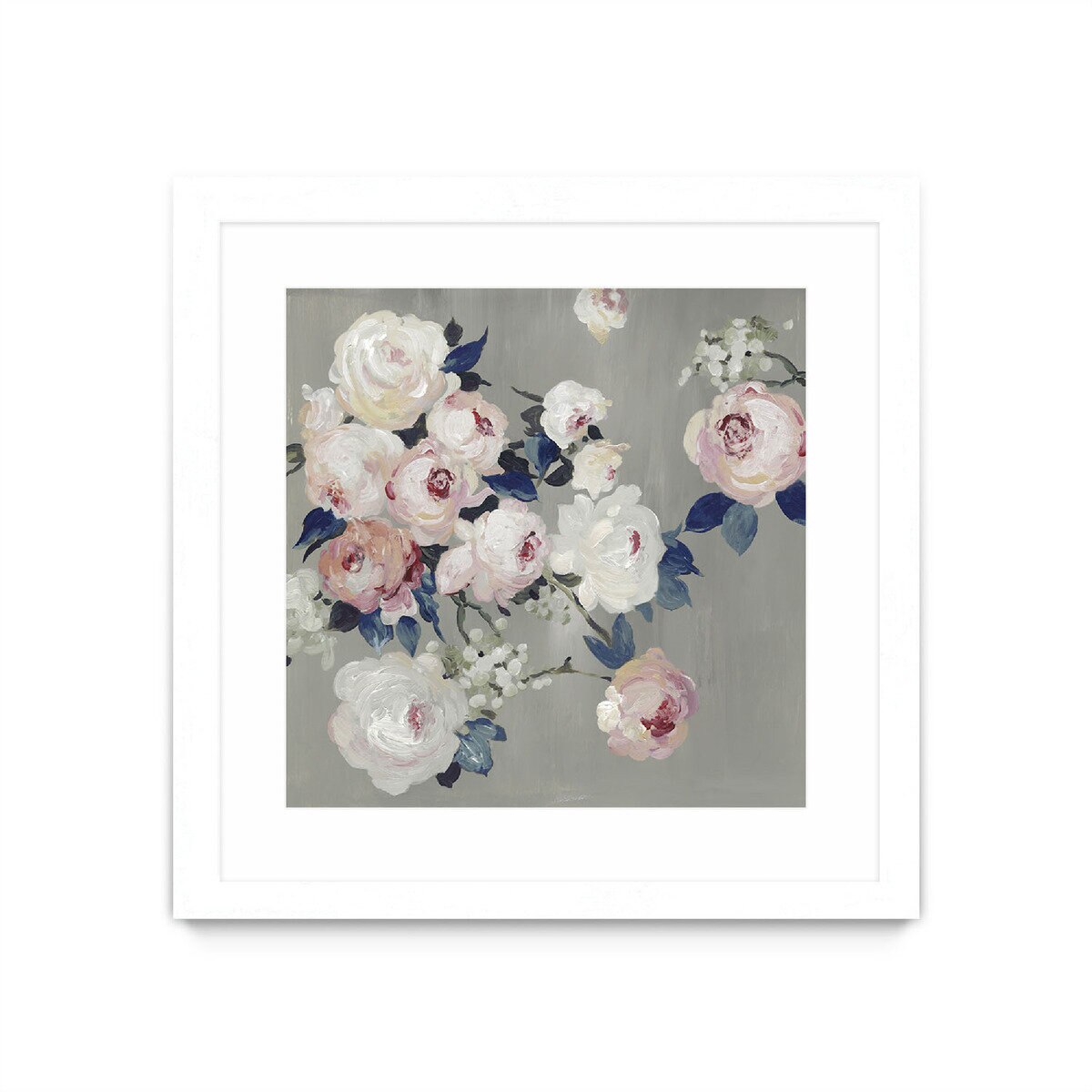 キャンバスアート Cobalt Leaves 24 x 24" / 61 x 61 cm Costco...