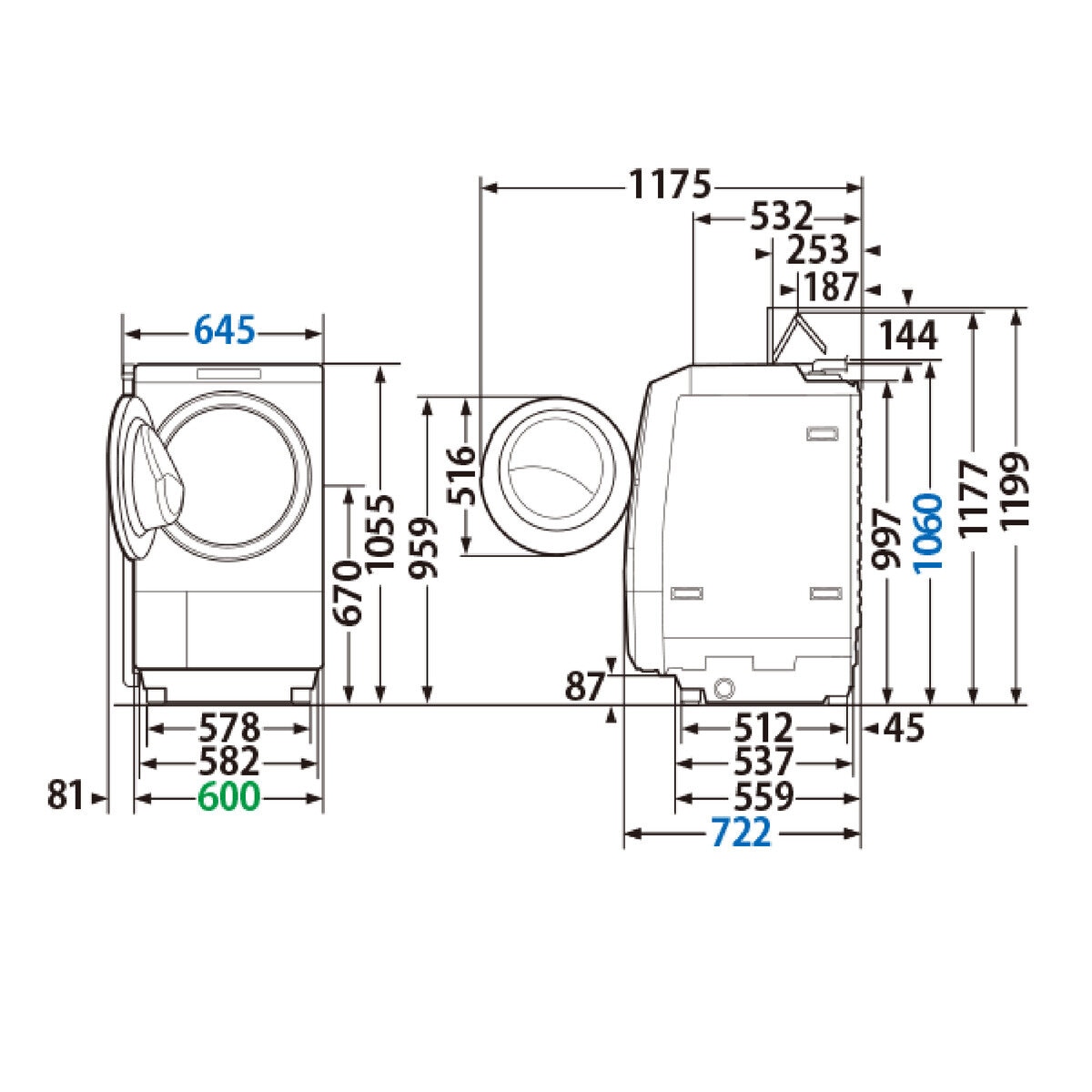 東芝 ドラム式洗濯乾燥機 ZABOON 洗濯12kg 乾燥 7kg グランホワイト 左開き TW-127XM3L (W)