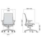 スチールケース シンクチェア シーガルフレーム スカーレット