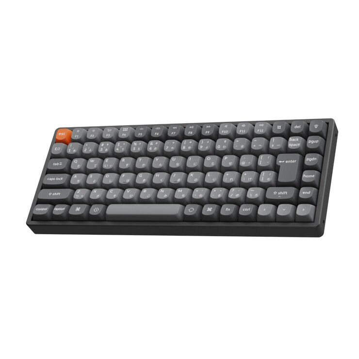 Keychron / K2 MAX QMK ワイヤレスカスタム・メカニカルキーボード ブラック / グレー RGB 赤軸(ホットスワップ) JIS配列