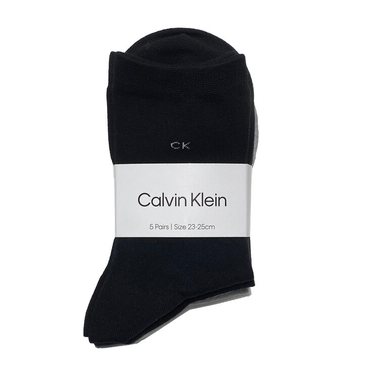 カルバンクライン ウィメンズ クルー ソックス 5足組