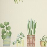 防カビ加工キッチンマットランナー 50cm x 180cm プラント ラブ