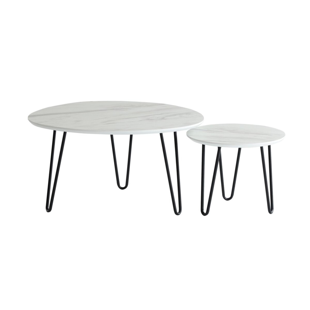 大理石調 ネストテーブル 大理石調 ネストテーブル