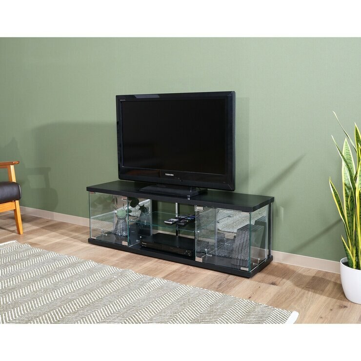 ガラスコレクション TVボード BAAL ブラック