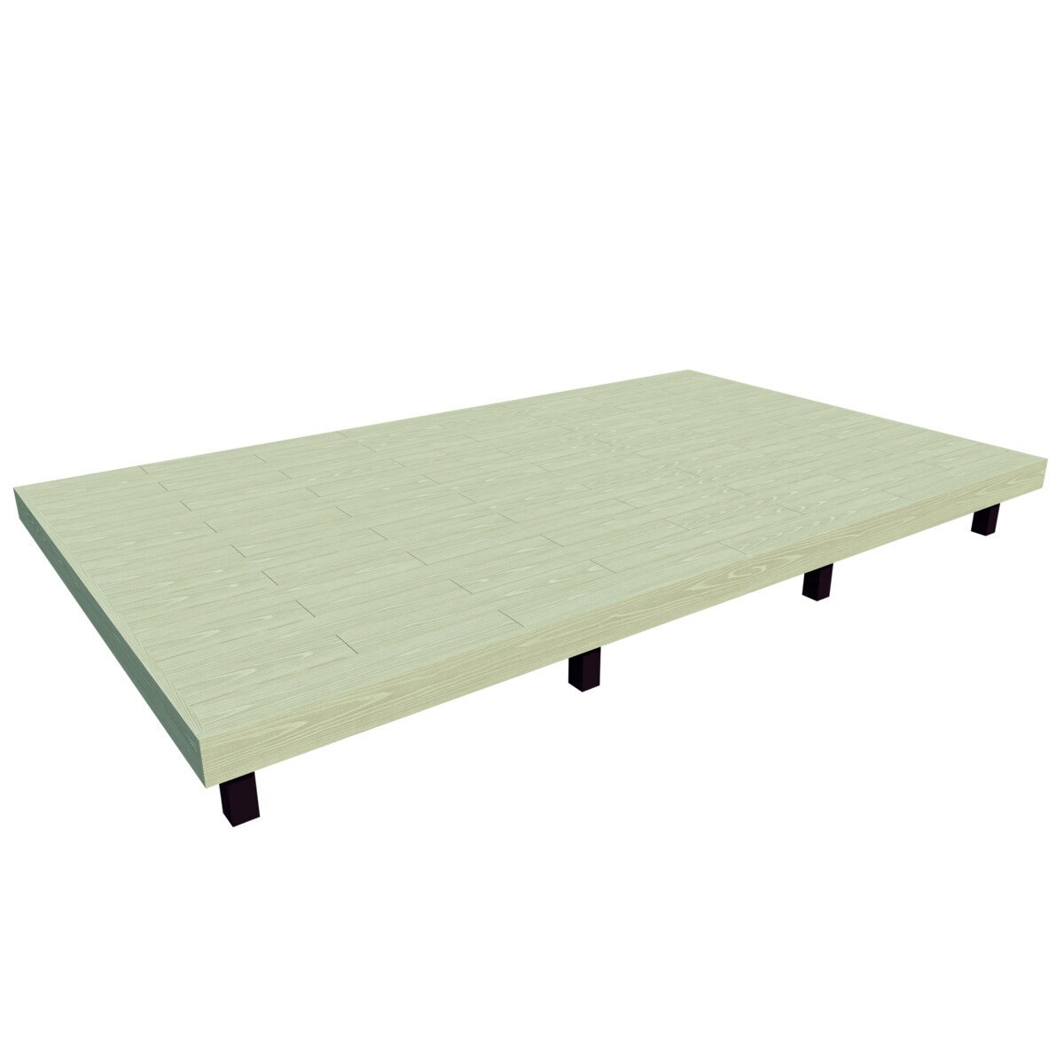 MINO 彩木 ガーデンデッキ セット W4068 x D2429mm フレッシュグリーン 高400～500mm