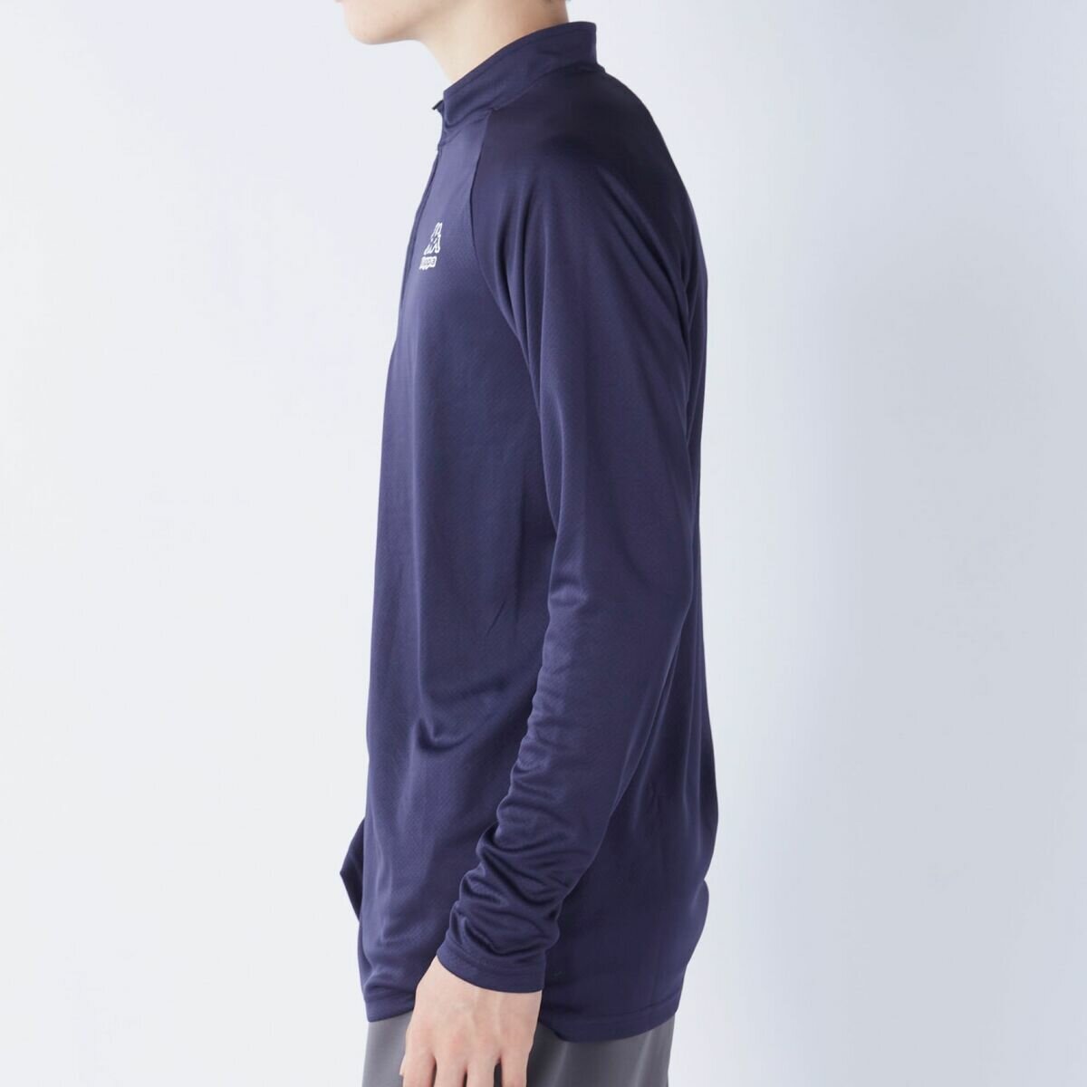 カッパ メンズ ハーフジップ 長袖 Tシャツ / ネイビー / M