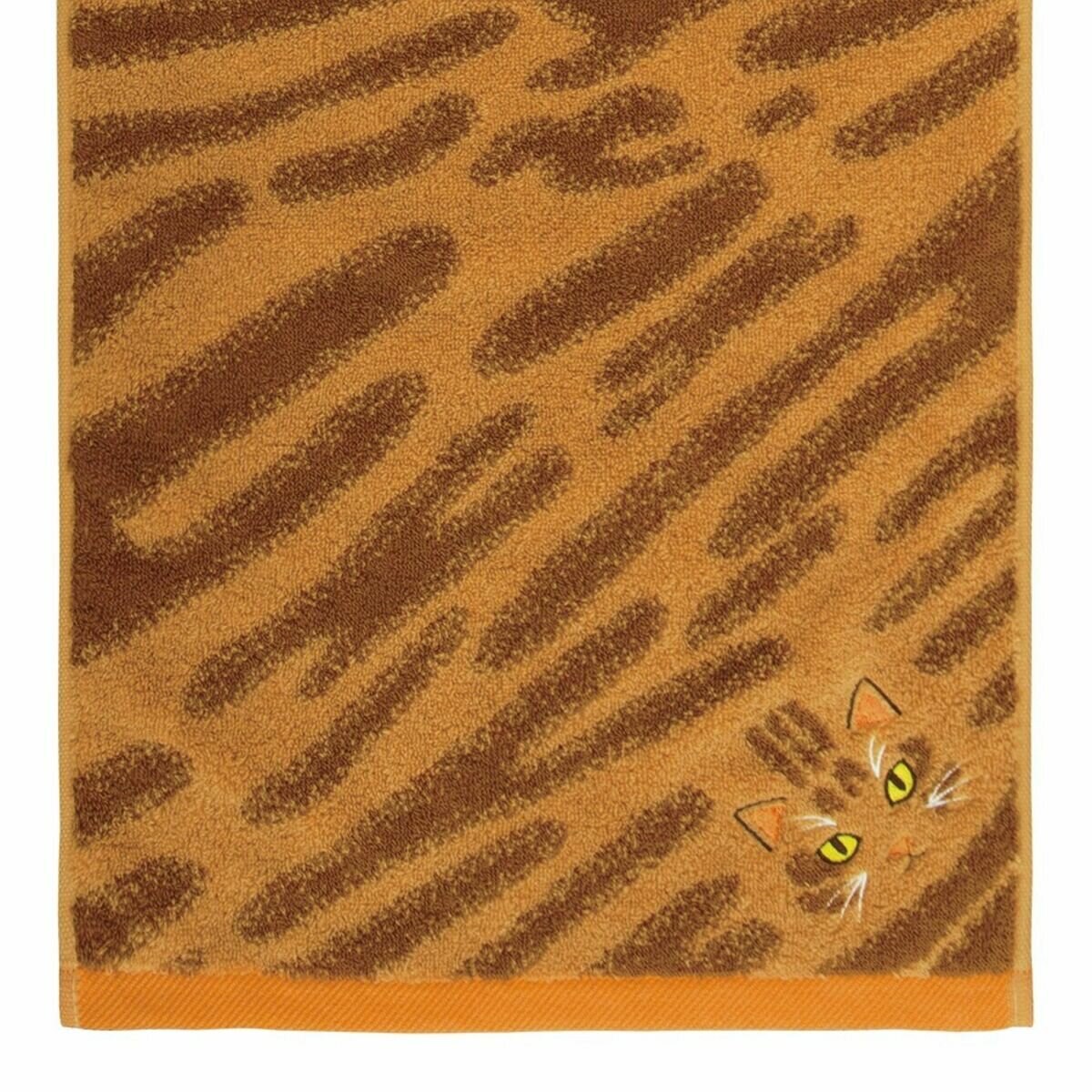 Uchinoko うちのニャンコ毛並ロングフェイスタオル 34cm x 100cm 3枚組 茶トラ/レッドタビー