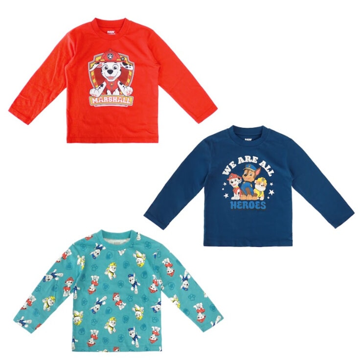 パウ・パトロール キッズ 長袖Tシャツ 3枚組