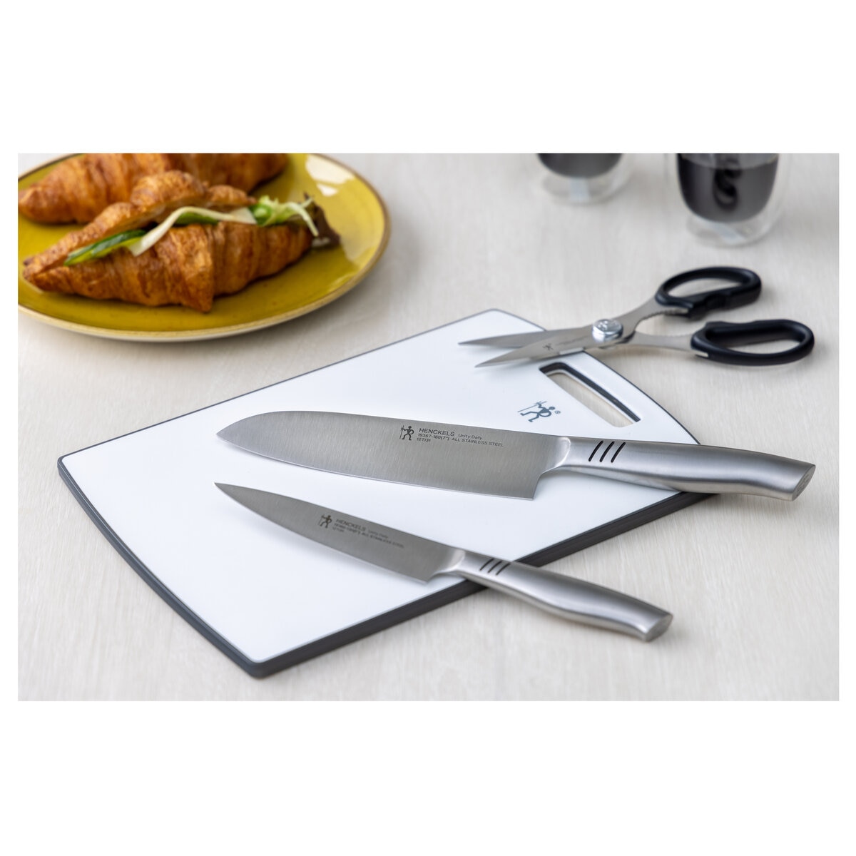 【新品】ヘンケルス限定品ナイフ5点セットツヴィリングまな板キッチンハサミetc