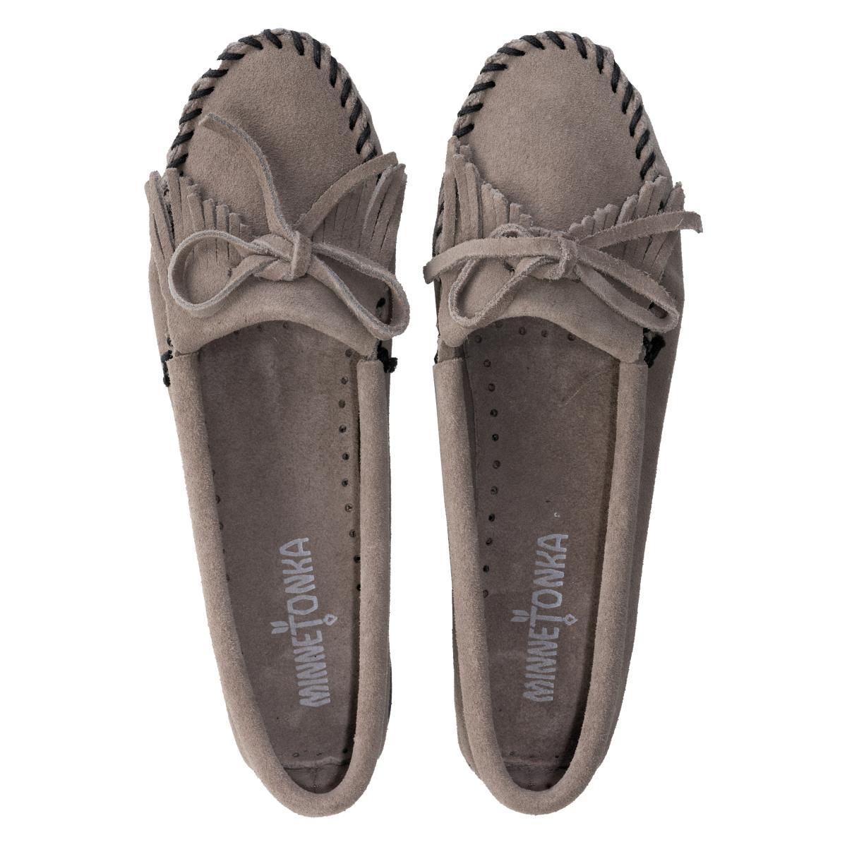 ミネトンカ レディース モカシン キルティ ミディアムグレー 22.0 cm