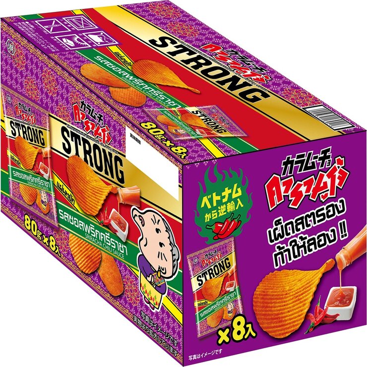 湖池屋カラムーチョストロング 80gx8入 シラチャーソース味 湖池屋カラムーチョストロング 80gx8入 シラチャーソース味