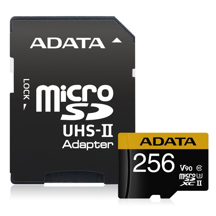 ADATA microSD 256GB UHS-Ⅱ U3 V90 AUSDX256GUII3CL10-CA1 |