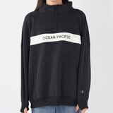 オーシャンパシフィック レディース ハーフジップ スウェットシャツ ブラック M