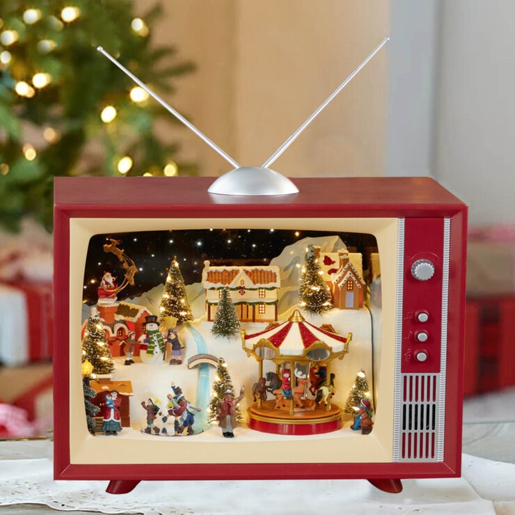 クリスマス　レトロTV ミュージック　ツリー　クラシック　led コストコ 263624937734174.jpg