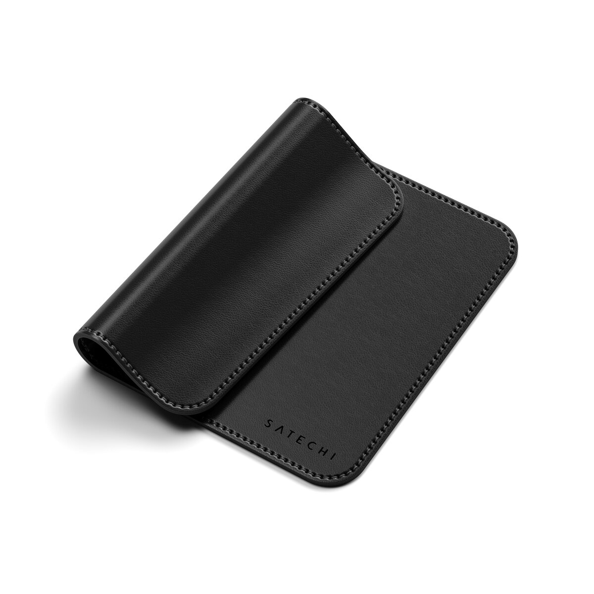 Satechi マウスパッド ヴィーガンレザー プレミアム ブラック 249mm x 190mm
