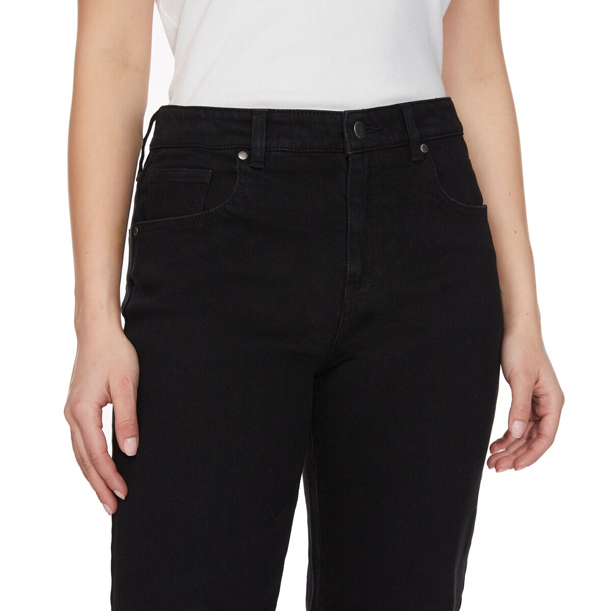 バッファロー レディース ワイドレッグジーンズ ブラック 29インチ