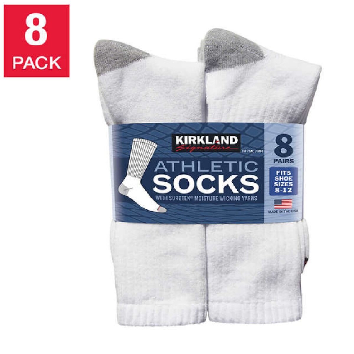 カークランドシグネチャー メンズ アスレチック ソックス 8足組 Costco Japan