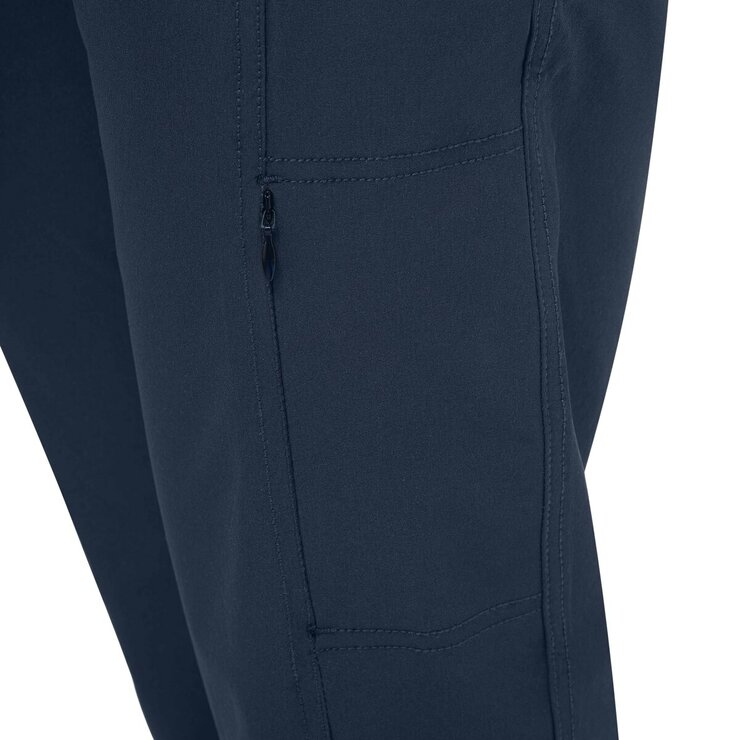 カークランドシグネチャー レディース トラベル パンツ ネイビー L
