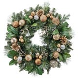 クリスマスリース 幅約76センチ シルバー