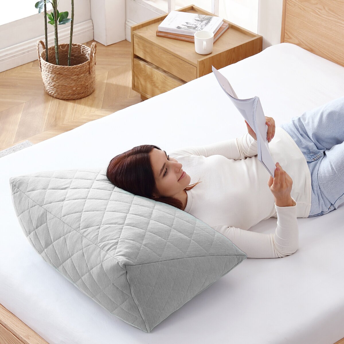 Arlee Home クーリング リラックスピロー ライトグレー