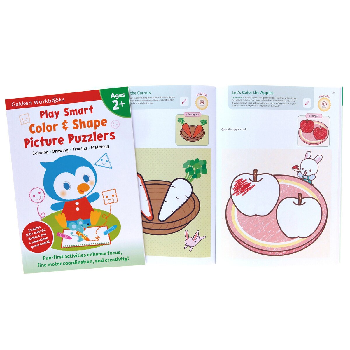 Play Smart 2歳児用　ABC・数字・ぬりえパズル3冊セット