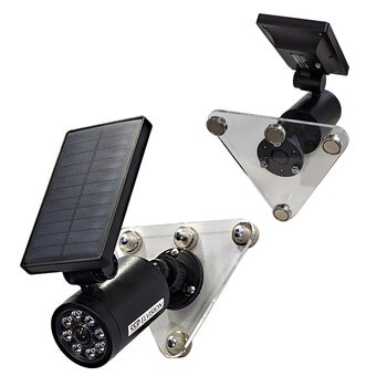3WAYソーラーセンサーライトダミーカメラ型 マグネットベース付 2台セット EDS0796MB2S