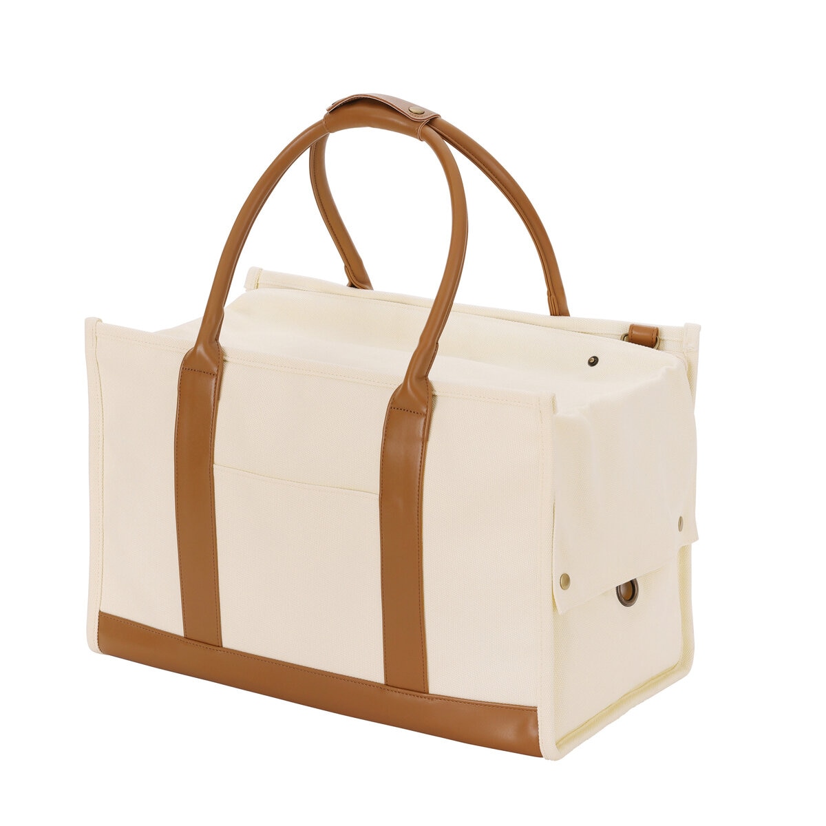 キャンバス トート キャリー L サイズ （アイボリーとグレー）