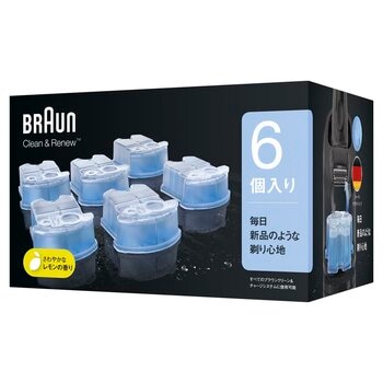 ブラウン 電気シェーバー用洗浄液 6個入