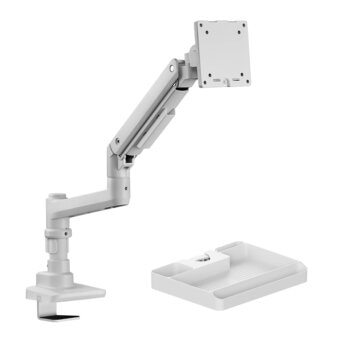iggy / モニターアーム / LS112 +専用トレイセット/ 耐荷重20kg / 17～49インチ対応 / ホワイト